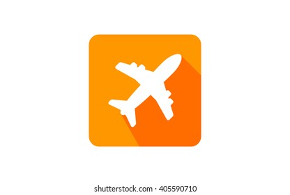 orange airplane icon