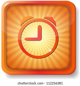 orange alarm clock icon