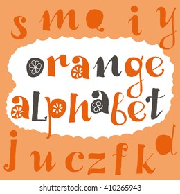 orange alphabet
