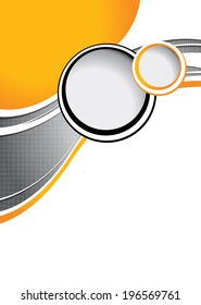 Orange ang gray background with wave