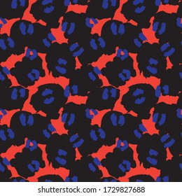 Orange Animal Leopard Seamless Pattern Background for fashion textiles, graphics and crafts