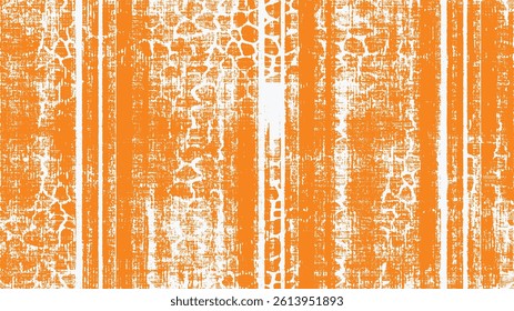 Orange animal skin vertical’s  irregular stripes trendy fabric texture pattern design