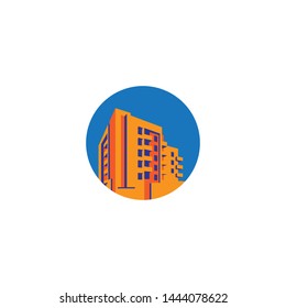 Orange apartments logo icon vector.