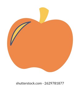 Orange apple fruit icon. Vector illustration