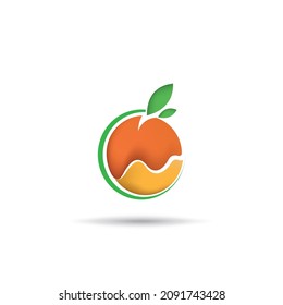 Logo-Vorlage für Orange und Aprikose