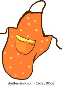 Perro naranja, ilustración, vector sobre fondo blanco.