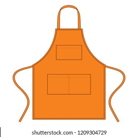 Yellow Apron Vector Flat View Stock Vector (Royalty Free) 1169268451