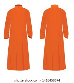 Orange arabic clothes. vector illustration
