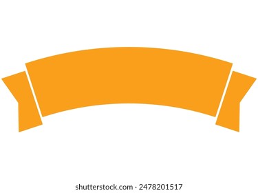 orange arched thick title ribbon