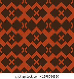 Orange Argyle, diamond shape seamless pattern background suitable for fashion textile, knitwear, graphics