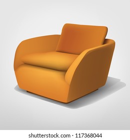 Orange armchair