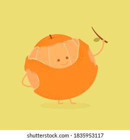 orange in armour ready for battle