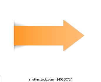 The orange arrow with hidden edge effect / The orange arrow / The arrow