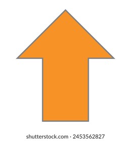 Orange arrow icon on white background. flat style. arrow icon for your web site design, logo, app, UI. arrow indicated the direction symbol. curved arrow sign vector illustration.