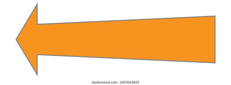 Orange arrow icon on white background. flat style. arrow icon for your web site design, logo, app, UI. arrow indicated the direction symbol. curved arrow sign vector illustration.