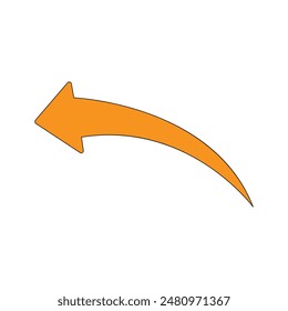 Orange arrow icon on white background. flat style. arrow icon for your web site design, logo, app, UI. arrow indicated the direction symbol. Vector illustration. Eps file 159.