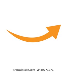 orange arrow icon on white background. flat style. arrow icon for your web site design, logo, app, UI. arrow indicated the direction symbol. Vector illustration. Eps file 131.