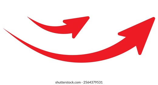 orange arrow icon on white background. flat style. arrow icon for your web site design, logo, app, UI. arrow indicated the direction symbol. curved arrow sign.
