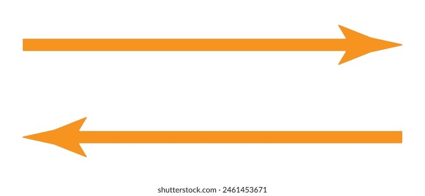 orange arrow icons for web design or logo template. simple orange icon. Eps10.