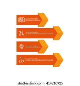 orange arrow infographics