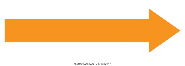 Orange Arrow Long Icon Orange Arrows | Infographic Illustration Direction Symbol Pointer Logo Up Sign Isolated on white background. Vector illustration. Eps file 14.