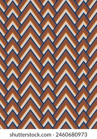 Orange arrow seamless geometric pattern on orange and blue background.