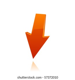 Orange arrow. Vector