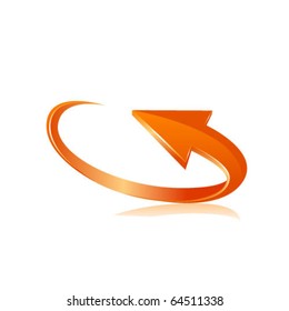 Orange arrow. Vector