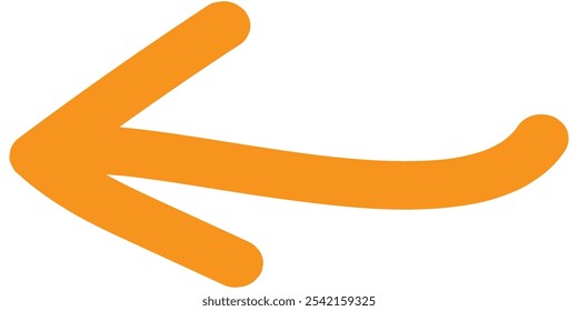 Ilustración de signo de Vector de flecha naranja