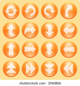 Orange arrows icons