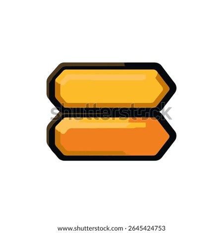 Orange arrows stack directionally isolated graphic