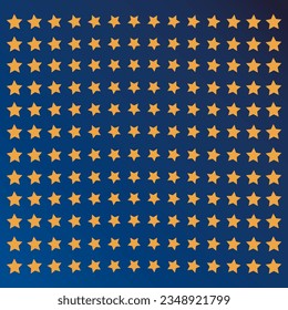 Orange asterisks on a blue gradient background