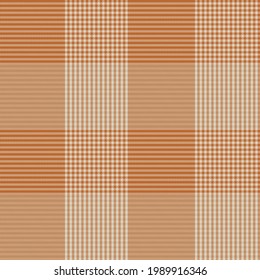 Orange Asymmetric Plaid textured seamless pattern suitable for fashion textiles and graphics