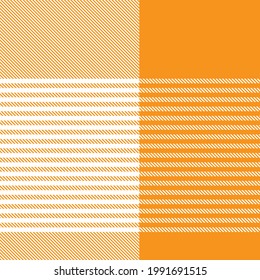 Orange Asymmetric Plaid textured seamless pattern suitable for fashion textiles and graphics