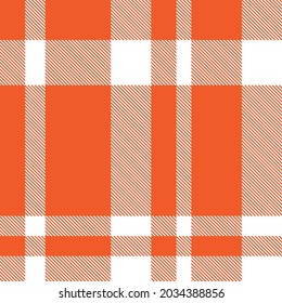 Orange Asymmetric Plaid textured seamless pattern suitable for fashion textiles and graphics
