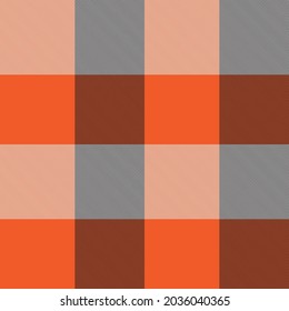 Orange Asymmetric Plaid textured seamless pattern suitable for fashion textiles and graphics