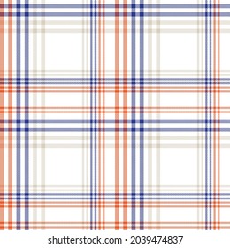 Orange Asymmetric Plaid textured seamless pattern suitable for fashion textiles and graphics