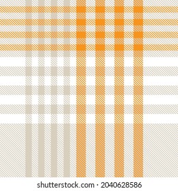 Orange Asymmetric Plaid textured seamless pattern suitable for fashion textiles and graphics