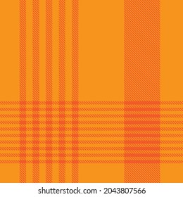 Orange Asymmetric Plaid textured seamless pattern suitable for fashion textiles and graphics