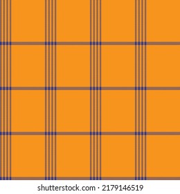 Orange Asymmetric Plaid textured seamless pattern suitable for fashion textiles and graphics