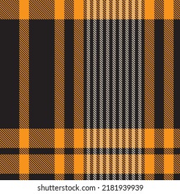 Orange Asymmetric Plaid textured seamless pattern suitable for fashion textiles and graphics