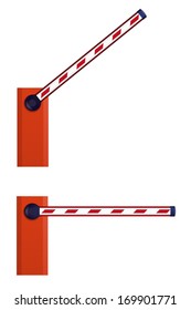 Orange Automatic Barrier