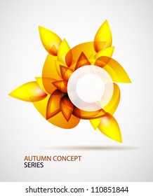 Orange autumn abstract concept