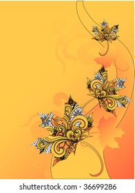 Orange autumn background