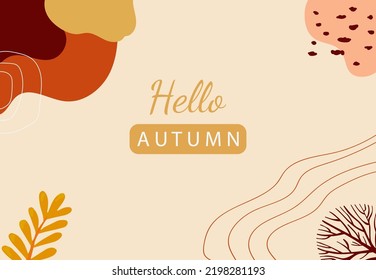 orangefarbener Herbsthintergrund, Baum, Wald, Form