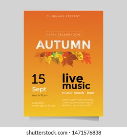 Orange Autumn Flyer Template design