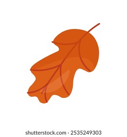 Orange Herbstblätter auf weißem Hintergrund. Vektorgrafik