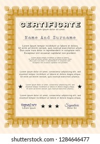 Orange Awesome Certificate template. Modern design. Customizable, Easy to edit and change colors. Easy to print. 