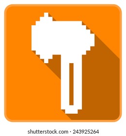 Orange Axe icon (Pixel Art)