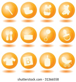 orange baby icons